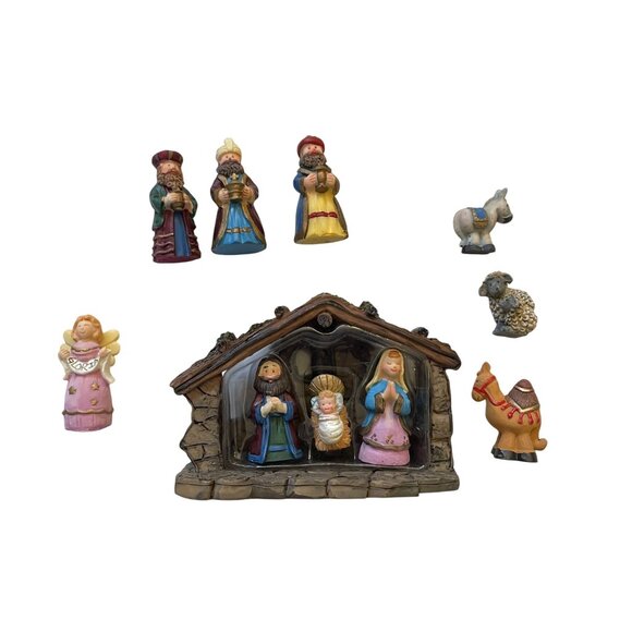 Holiday Seasons 11 Piece Nativity Set Christmas Figurines Vintage Deadstock u - Picture 7 of 16